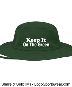 Golf Shade Hat/Green with White Design Zoom